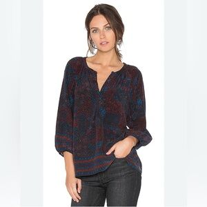 REVOLVE X Joie Addie F 100% Silk Blouse in Deep Marine